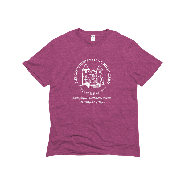 Community of St. Hildegard - Unisex Short Sleeve Berry Triblend Tee