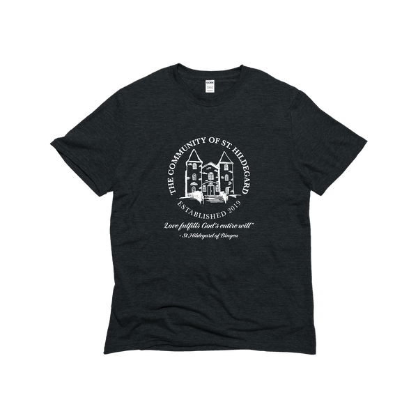 Community of St. Hildegard - Unisex Short Sleeve Charcoal Triblend Tee